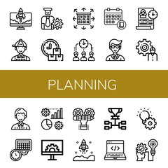 Sticker - Set of planning icons