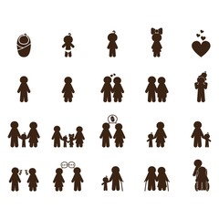 Sticker - family icons collection