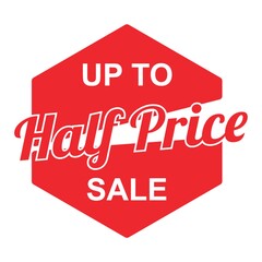 Poster - half price sale label