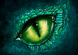 © Alex - digital illustration yellow eye of green snake