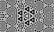 Black White Kaleidoscope Patterned Background For Wallpapers