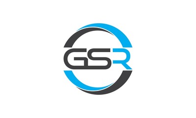 Wall Mural - GSR or G S R  Circle letter logo.