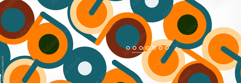 Circles and lines abstract background for covers, banners, flyers and posters and other templates - obrazy, fototapety, plakaty 