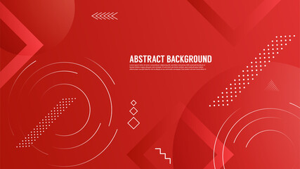 Abstract geometric background with gradient red color