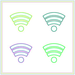 wifi signal vector icon set