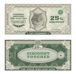 Vector money banknotes. Fake money illustration with realistic vector cat, floral border. Classical vintage style. Back sides of money bills