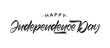 © deniskrivoy - Vector Hand lettering of Happy Independence Day on white background.