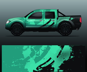 truck and vehicle Graphic vector. Racing background for vinyl wrap and decal