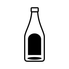 Wall Mural - beer bottle drink line style icon