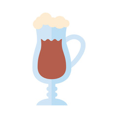 Sticker - cup with ice coffee drink flat style icon