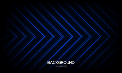 Aufkleber - Blue metal pipe arrows on dark background vector illustration.