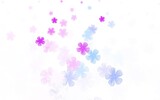 Fototapeta Motyle - Light Pink, Blue vector abstract pattern with flowers.
