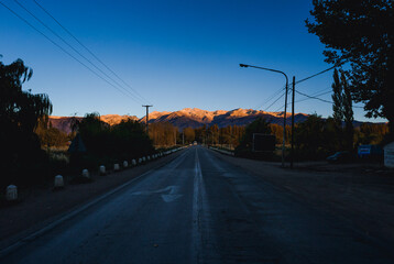 Chile - Andes, Sunset 