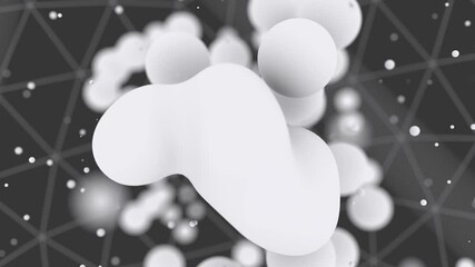 Wall Mural - molecule and communication animated background. lines and dots. concept of medical, technology, chem