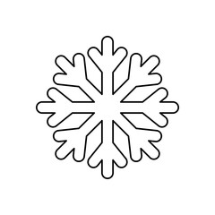 Wall Mural - weather concept, snowflake icon, line style