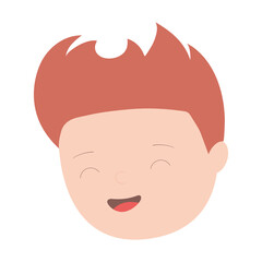 Sticker - young man face cartoon character isolated icon design