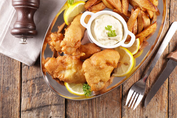 Poster - fish and chips- dip sauce