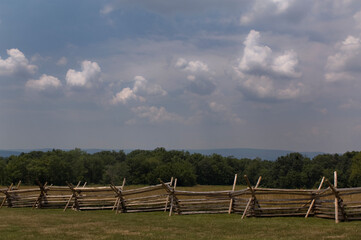 Gettysburg rural landscape with fence