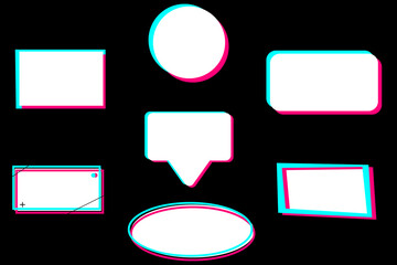 Wall Mural - set of clean stickers in the style of social media. user interface. ui. web design. social media con