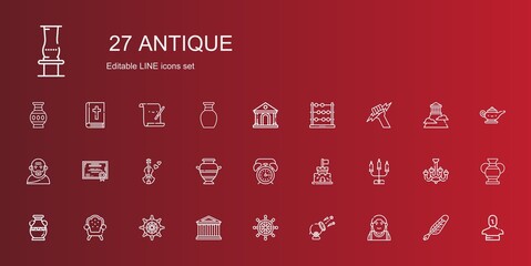 Canvas Print - antique icons set