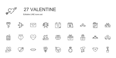 Canvas Print - valentine icons set