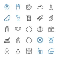 Canvas Print - juice icons set