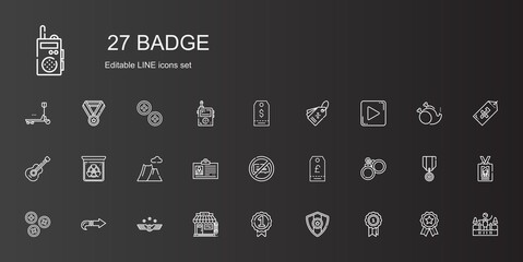 Poster - badge icons set