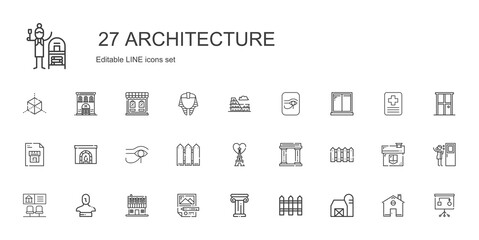 Sticker - architecture icons set