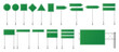 © Natalia - Set of green road signs. Blank traffic road, empty, warning, caution, attention, stop, safety, shape danger. Vector illustration.