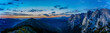 Sonnenaufgang am Wilden Kaiser Gebirge in Tirol Panorama
