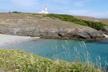 Poster - lighthouse on the shore of the sea