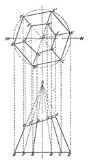 Poster - Frustum Of Hexagonal Pyramid, vintage illustration.