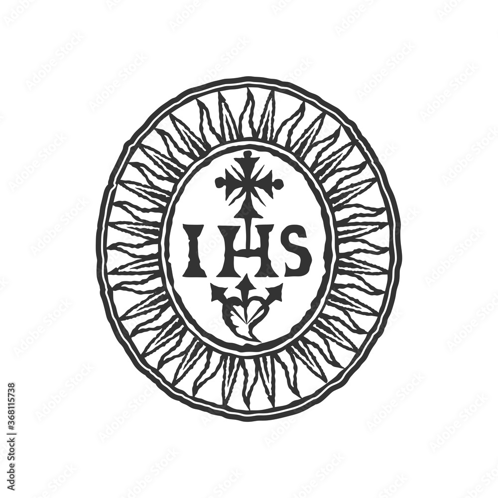 Christian symbols. Illustration of the Jesuit Order. The Society of ...