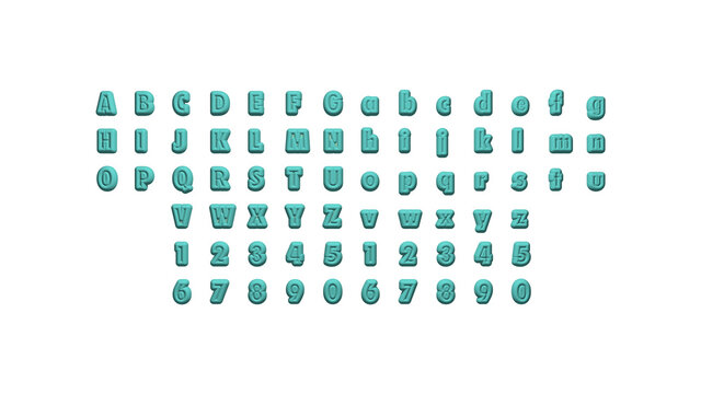 written by individual letters on the wall by 3D rendering using a white background and casting shadow from top light