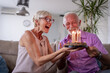 © ivanko80 - Senior couple celebrating at home.