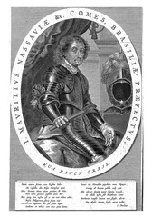 Wall Mural - Portrait of John Maurice, Prince of Nassau-Siegen, 1647, vintage illustration.