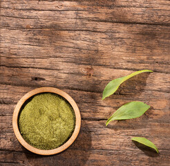 Sticker - Natural sweetener in powder from stevia plant - Stevia rebaudiana