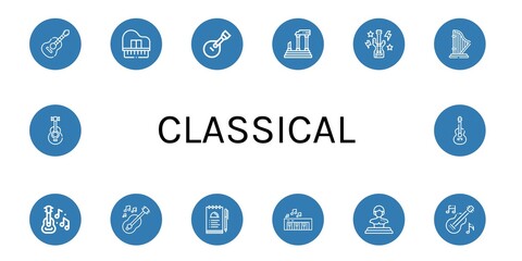 Wall Mural - Set of classical icons