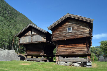 Wall Mural - Vintage historical buildings.Telemark. Norway