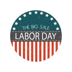 Canvas Print - labor day sale label