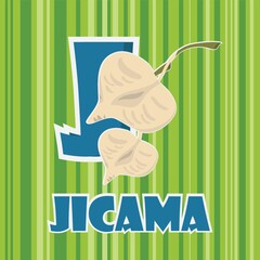 Canvas Print - j for jicama