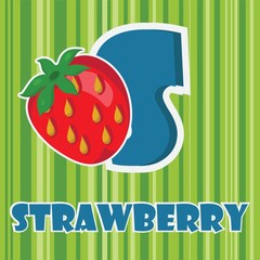 Sticker - s for strawberry