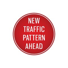 Sticker - new traffic pattern ahead signboard