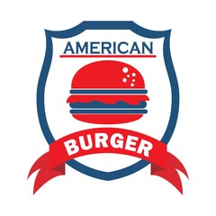 Canvas Print - burger label