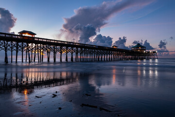 Wall Mural - pier on glassy water