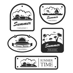 Sticker - collection of various summer holiday labels