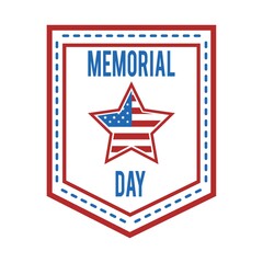 Wall Mural - memorial day label