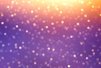 Wall Mural - Golden bokeh on lilac yellow gradient pattern. Happy holiday background. Christmas glitter illustration. 