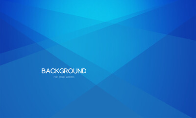 Aufkleber - Abstract vector illustration. Gradient blue with transparent geometric shapes composition. Background design.