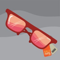 Sticker - sunglasses with sale tag